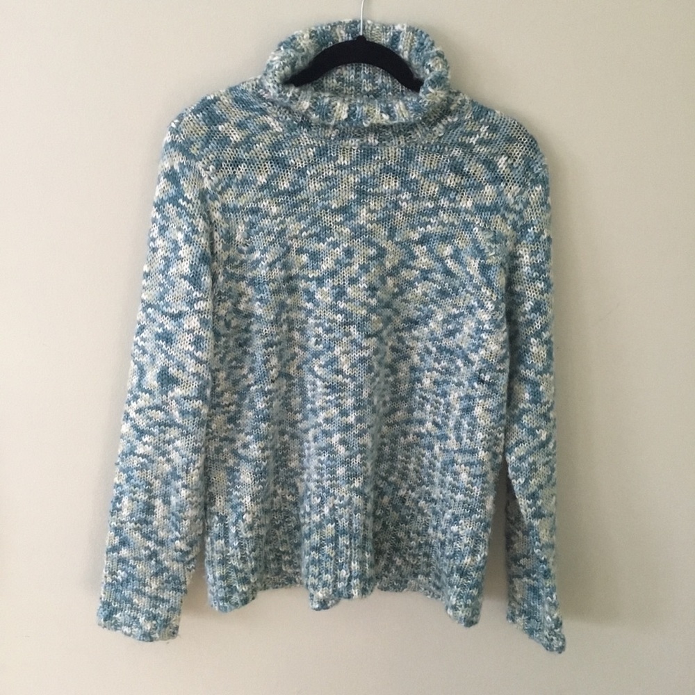 Villager‎ a Liz Claiborne Turtleneck Sweater.Women’s 1X Green Winter Holidays